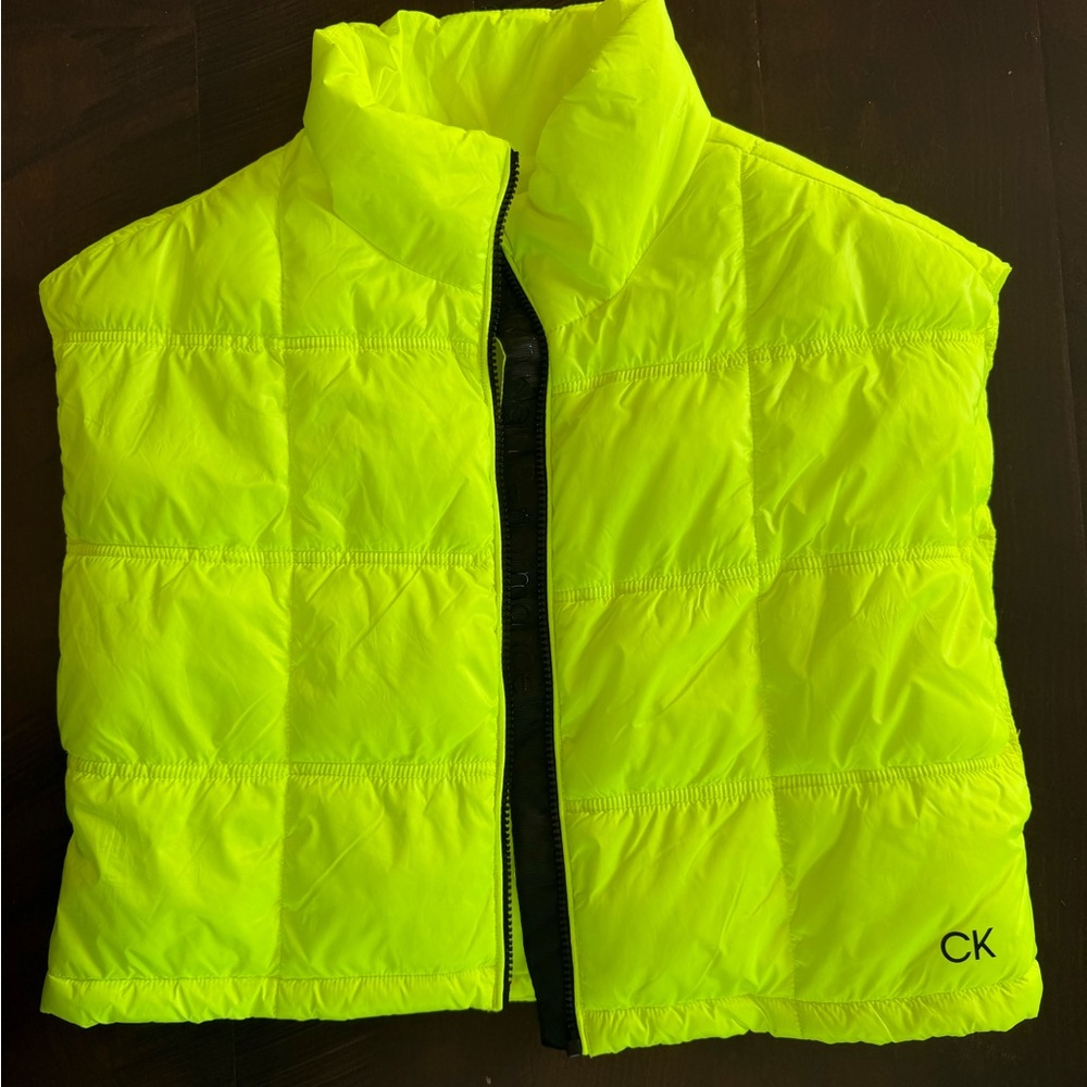 Calvin Klein Vibrant Yellow Quilted Vest